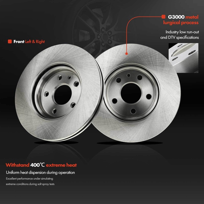 Front Disc Brake Rotors & Ceramic Brake Pads for Chevy Bolt EV Cruze Volt 16-19 gallery