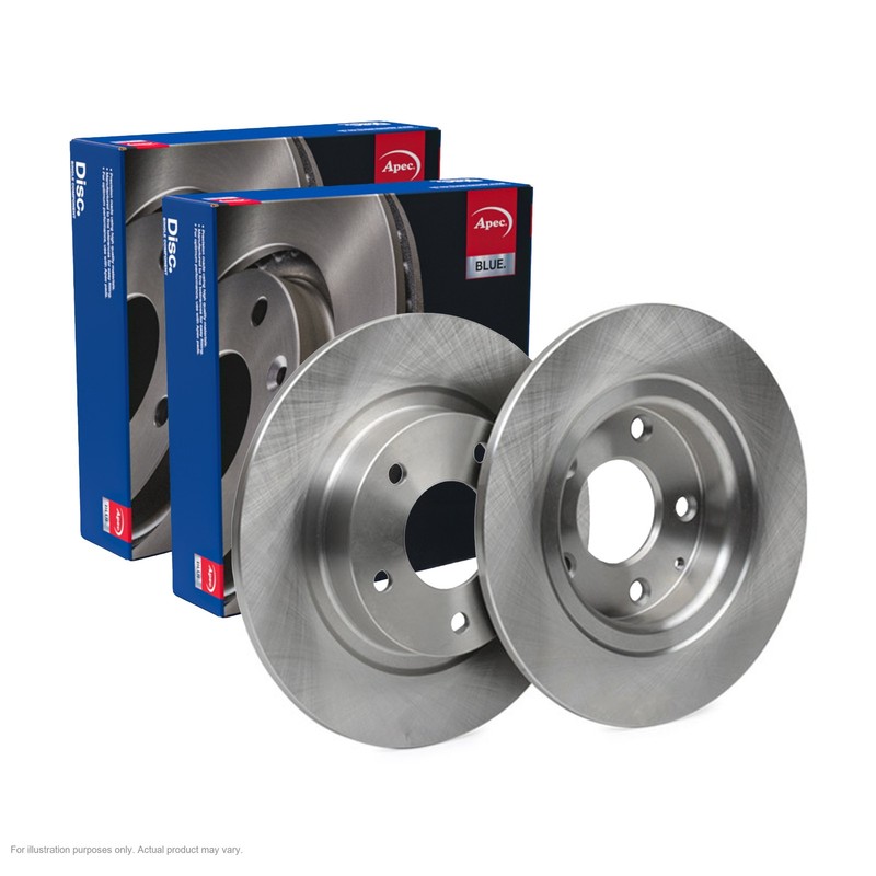 2X APEC Rear Brake Discs for MAZDA 6 Estate 2012- 278mm Solid SDK6761