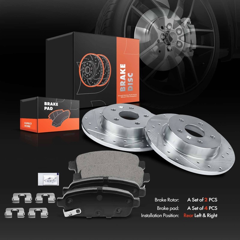 New Rear Drilled Brake Rotor & Brake Pads for Chevrolet Cruze Sonic Buick Encore gallery