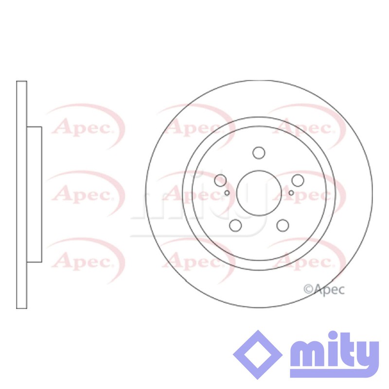 Fits Lexus CT 2010- 1.4 D 1.8 1x Brake Disc Rear Mity 4243152160