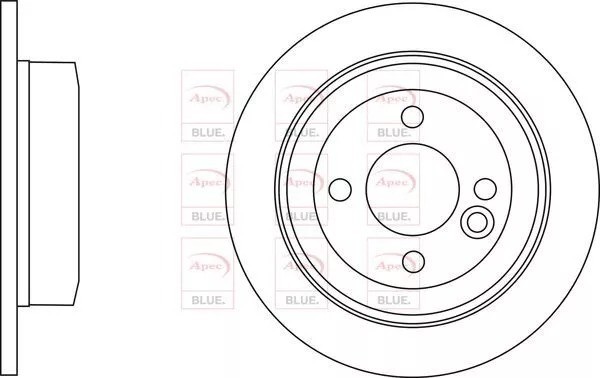 Genuine Apec Blue Rear Brake Discs (Pair) for MINI R56 1.4 1.6 2.0 (2006–2013) gallery