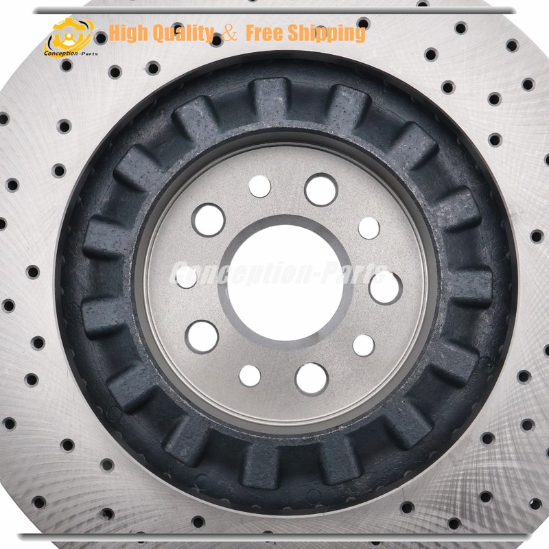 2x Front Floating Drilled Vented Rotor For Maserati Ghibli Quattroporte 2017+ gallery