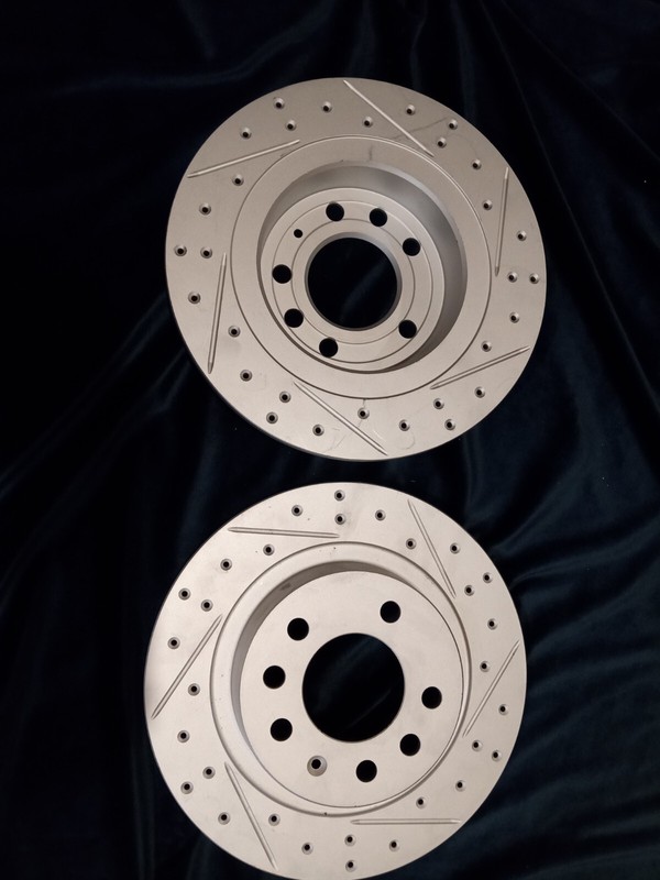 Pair Disc Brake Rotor Drilled Slotted – L/R Rear DFC Pontaic Soltice Saturn Sky