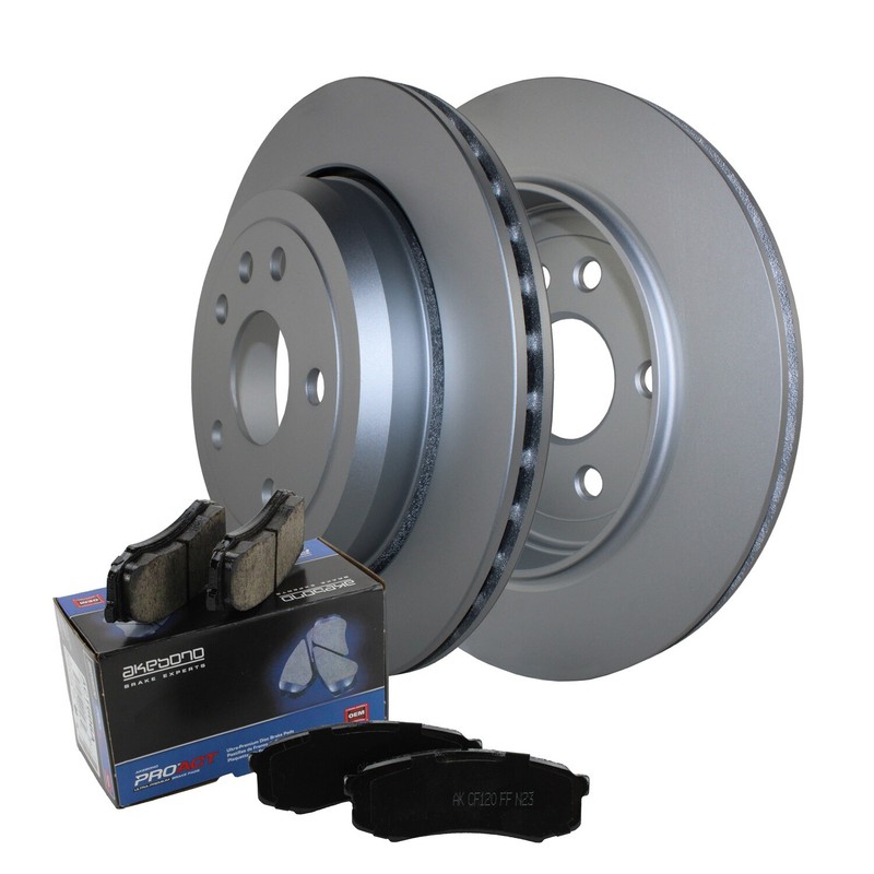Rear Brake Kit 330mm Disc Rotors Akebono Ceramic Pads For Durango Grand Cherokee