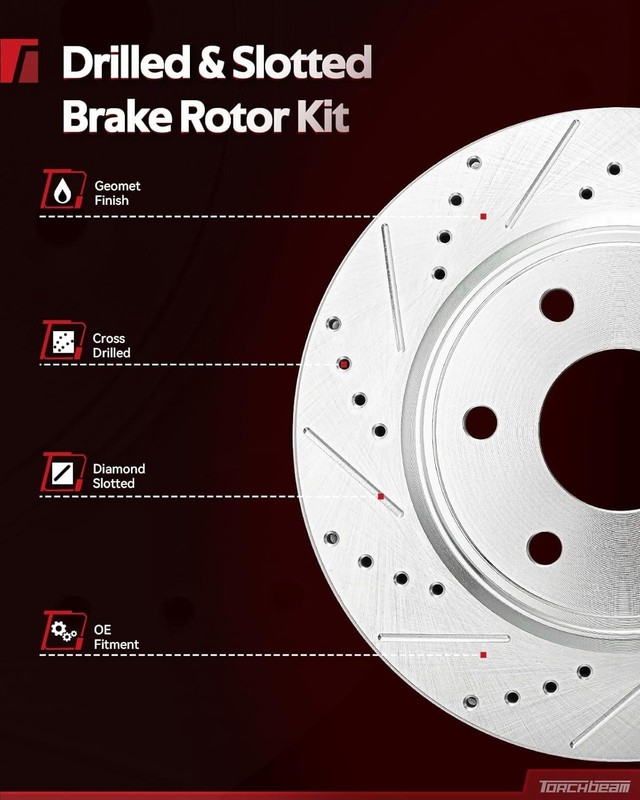 Front Rear Disc Rotors + Ceramic Brake Pads for Chevy Tahoe Silverado 1500 gallery