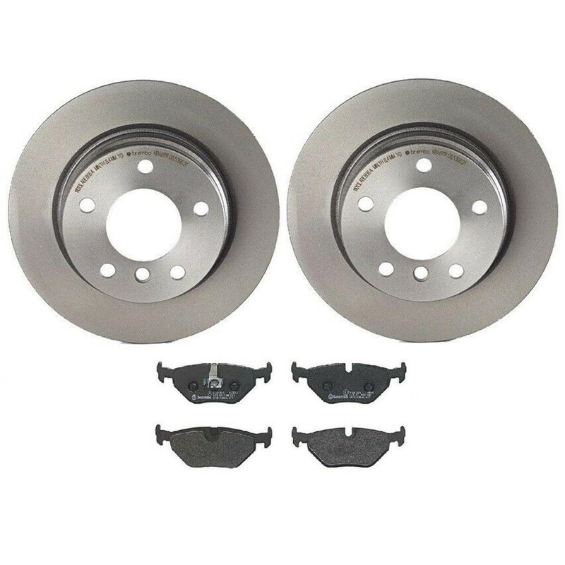 Brembo Rear Brake Kit Disc Rotors Low Met Pad Set For BMW E36 323is 328i 328is