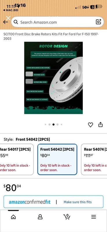 Front Brake Rotors Set (2PCS) – Ford F-150 1997-2003 gallery