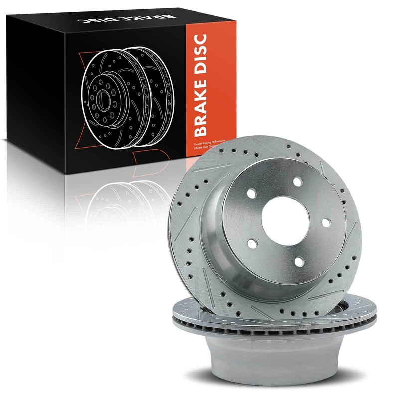 Drilled Brake Rotors for Chevrolet Blazer S10 GMC Jimmy Sonoma Isuzu Hombre Rear gallery