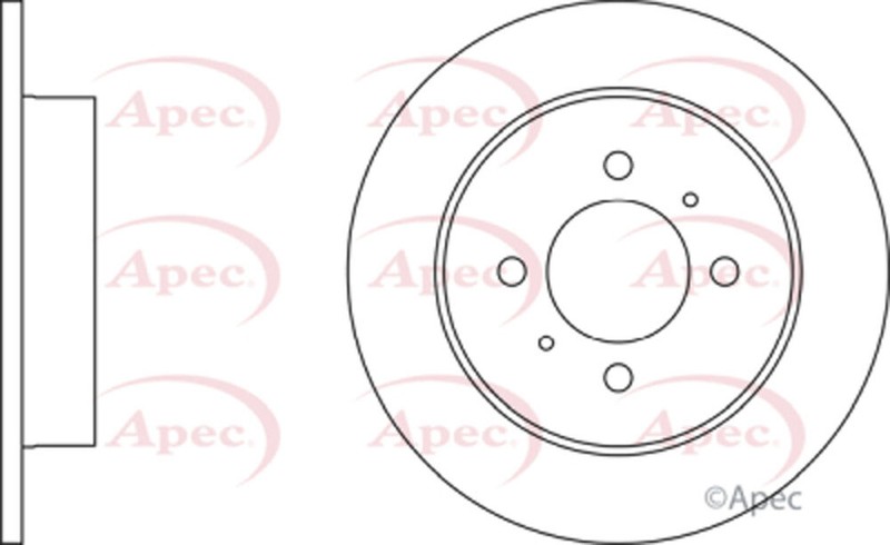 Fits Nissan Almera 1996-2000 1.4 1.6 2.0 D Apec Rear 1x Brake Disc 4320654C00 gallery