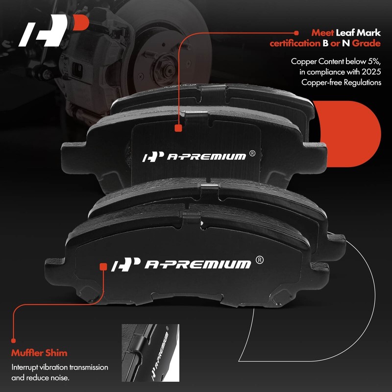 A-Premium Front & Rear Drilled Brake Rotors & Ceramic Pads for Jeep Compass Chry gallery