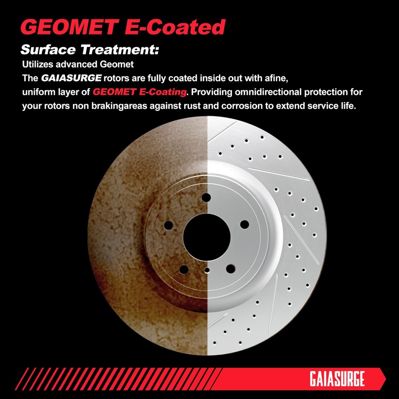 Front and Rear Disc Rotors Ceramic Brake Pads for Dodge Durango Ram 1500 5 Lug gallery