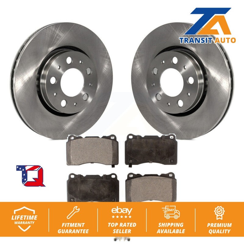 Disc Brake Rotors And Semi-Metallic Pads Front Kit For 2005-2007 Volvo V70 R