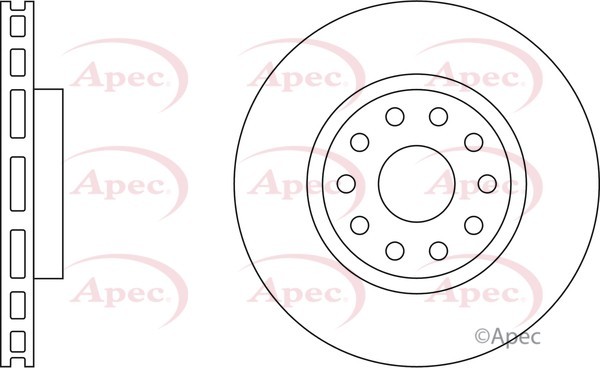 2x Apec Red Front Brake Discs 281mm Fits Alfa Romeo 166 46449390
