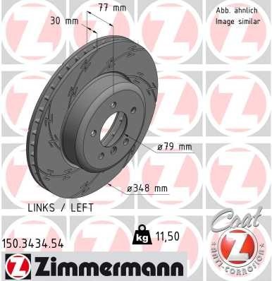 Zimmermann Front Disc Brake Rotor for BMW (150.3434.54)
