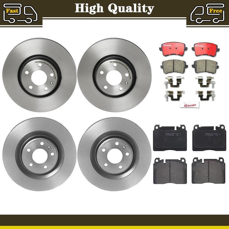 Brake Pads Rotors Set Front Rear Fits Audi Q5 2.0L 3.0L