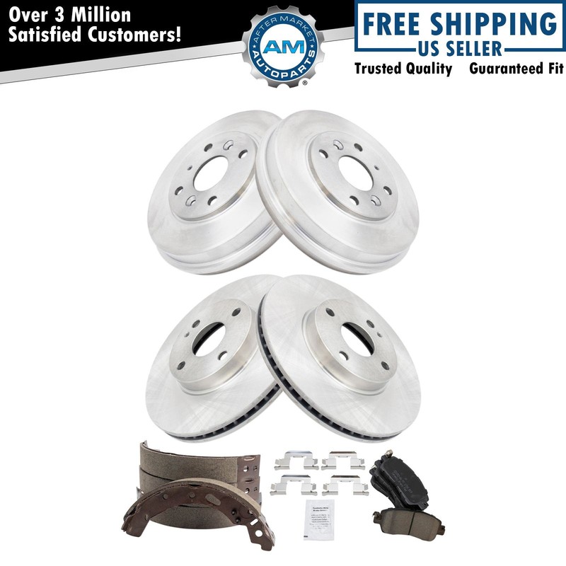 Front & Rear Brake Pad & Rotor,Shoe & Drum Kit Ceramic Fits Scion Toyota