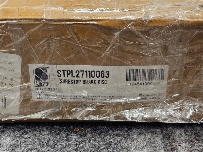 (QTY 2) Surestop STPL27110063 Front Brake Disc Vented For 1991-1994 Lincoln Town gallery