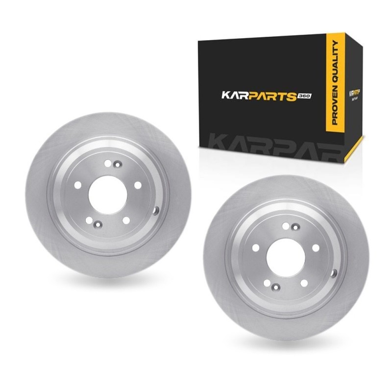 For Hyundai Genesis 2009-2016 Disc Brake Rotors Rear Set Of 2 Cast Iron Material