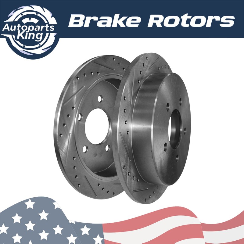 Rear Drilled Disc Brake Rotors for Ford F-150 Expedition Lincoln Navigator 00-04
