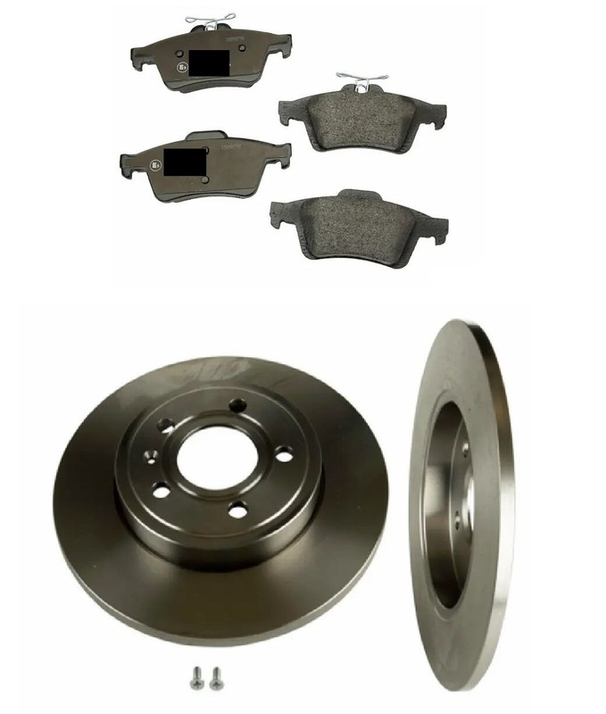 x2 ATE REAR Brake Disc Rotor + Pad Set For Volvo c30 c70 s40 v50 VERIFY FITMENT?
