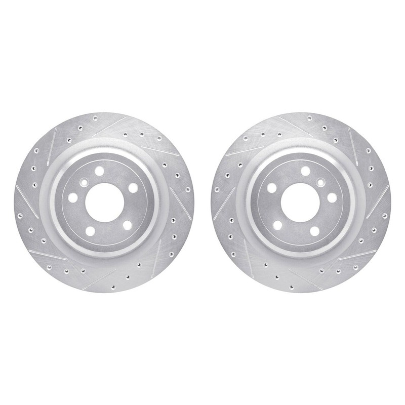 For Mercedes-Benz GLE400 16-19 Drilled & Slotted Rear Brake Rotor Set