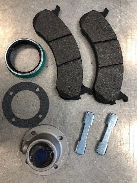 International 4300 Rotor, 4 bolt Hub Cap, Pad Set, oil Seal