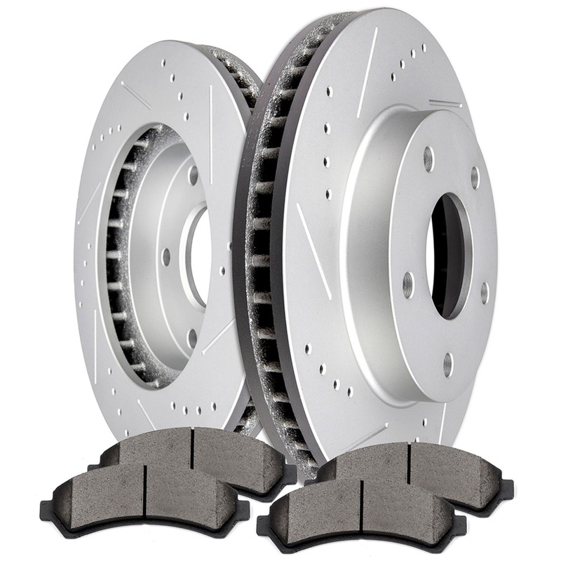 Front Disc Rotors Brake Pads For 1997-2001 Oldsmobile Bravada 2004 GMC Sonoma