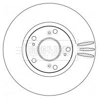 Borg & Beck BBD4538 Front Brake Discs Pair 280mm Vented Fits Honda Accord Civic gallery
