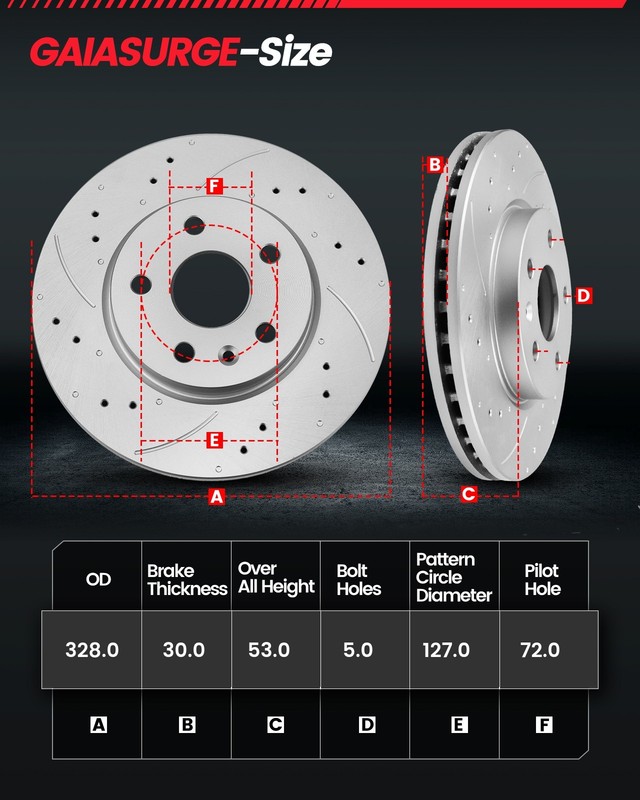 Front Rear Brake Rotors Brake Pads Kit for 2005-2010 Grand Cherokee Commander gallery