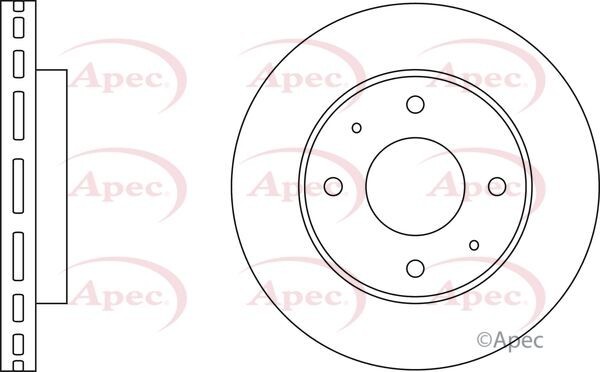 2X APEC DSK506 FRONT BRAKE DISCS FOR MITSUBISHI PROTON VOLVO – 30872926