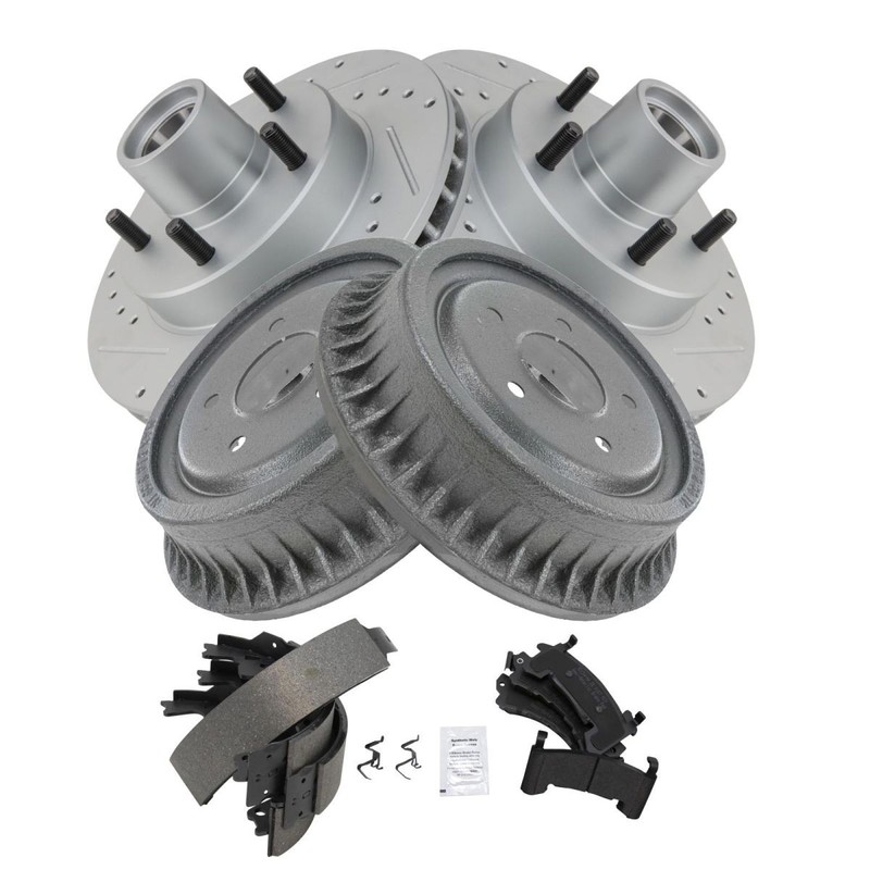 TRQ Performance Brake Pad & Rotor,Shoe & Drum Kit Fits Various Makes and Models gallery