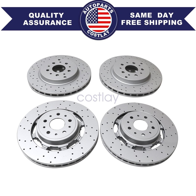 4PCS New Front + Rear Brake Rotors For Maserati Granturismo GT & Quattroporte