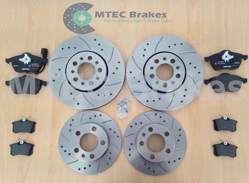 MTEC Brakes Golf mk4 1.8 GTi Turbo Brake Disc Set Front Rear Drilled