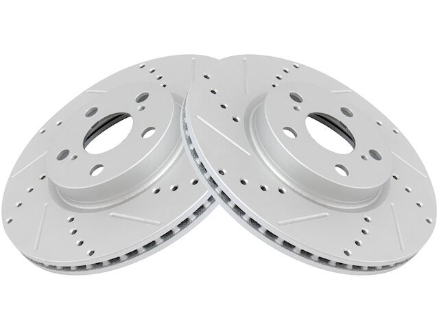 TRQ 18JB53H Front Brake Rotor Set Fits 2009-2019 Toyota Corolla 1.8L 4 Cyl