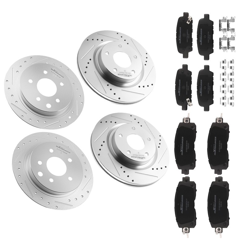 Front Rear Drilled Rotors&Ceramic Pads for Nissan Altima 2013-23 P-1650 S-31464 gallery