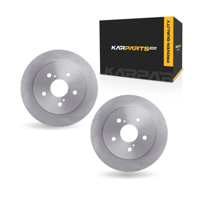 For Toyota RAV4 2019-2025 Brake Rotor Set Rear | Cast Iron | Rotors Only Design