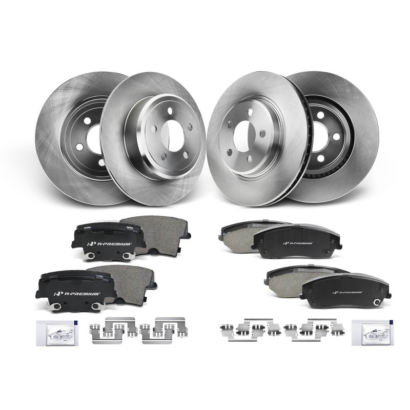 Disc Brake Rotors and Ceramic Brake Pads for Chrysler Dodge Magnum Front & Rear gallery