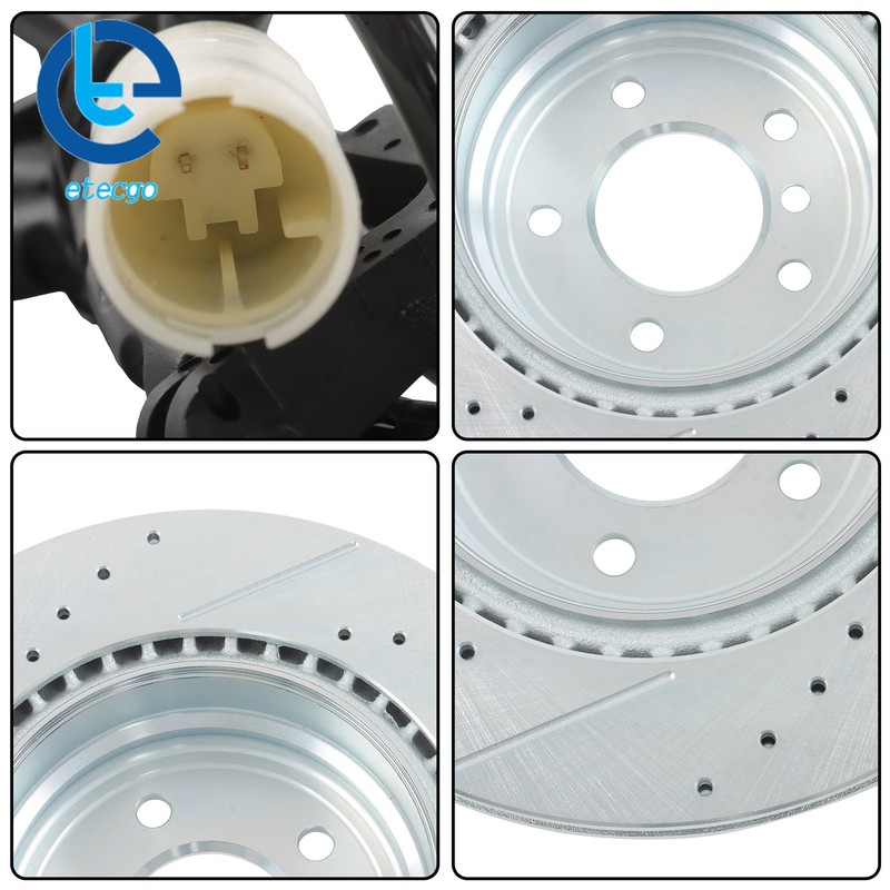 For BMW E92 335d 335i Front & Rear Drilled Brake Rotors & Ceramic Pads gallery