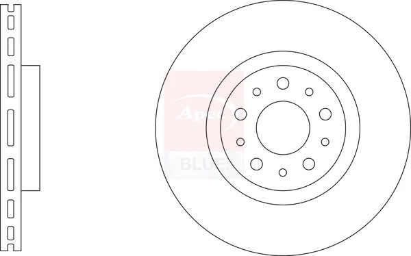 2x Brake Discs Pair Vented Front 281mm SDK6945 Apec Blue Set 52017292 52017293