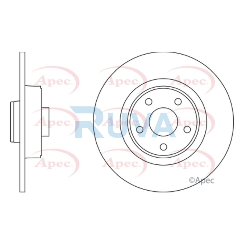 Fits Renault Espace 2002-2012 Vel Satis 2002-2006 Ruva Rear 1x Brake Disc