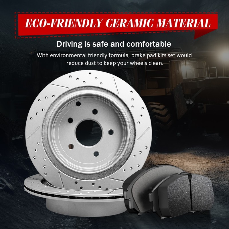 11.02 in (280mm) Front Brake Rotors Ceramic Pads For 2013-2017 Nissan Sentra gallery