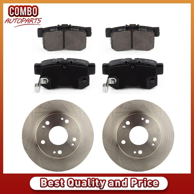 Rear Brake Rotors Ceramic Brake Pads for 2006-2015 Honda Civic