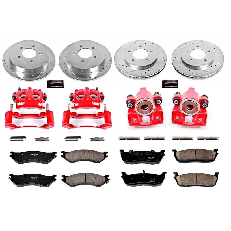 KC5461 Powerstop Brake Kit With Calipers 4-Wheel Set Front & Rear for Navigator gallery