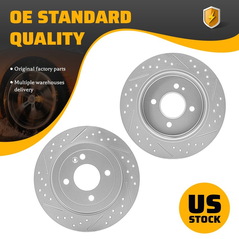 Rear Disc Brake Rotors for 2013 2014 Dodge Attitude Hyundai Accent Kia Rio