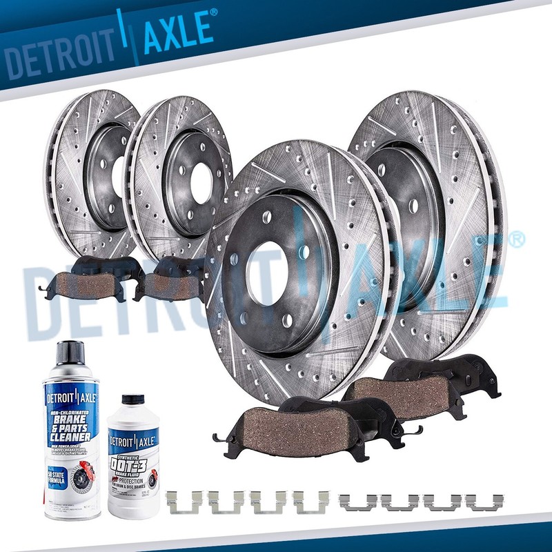 10pc Front Rear Drilled Brake Rotors Brake Pads for Discovery Range Rover Sport