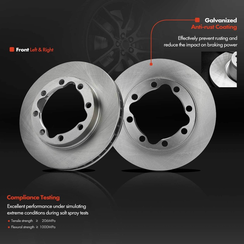 6pcs Front Brake Disc Rotor & Ceramic Brake Pad for Chevrolet GMC Dodge Ram 2500 gallery