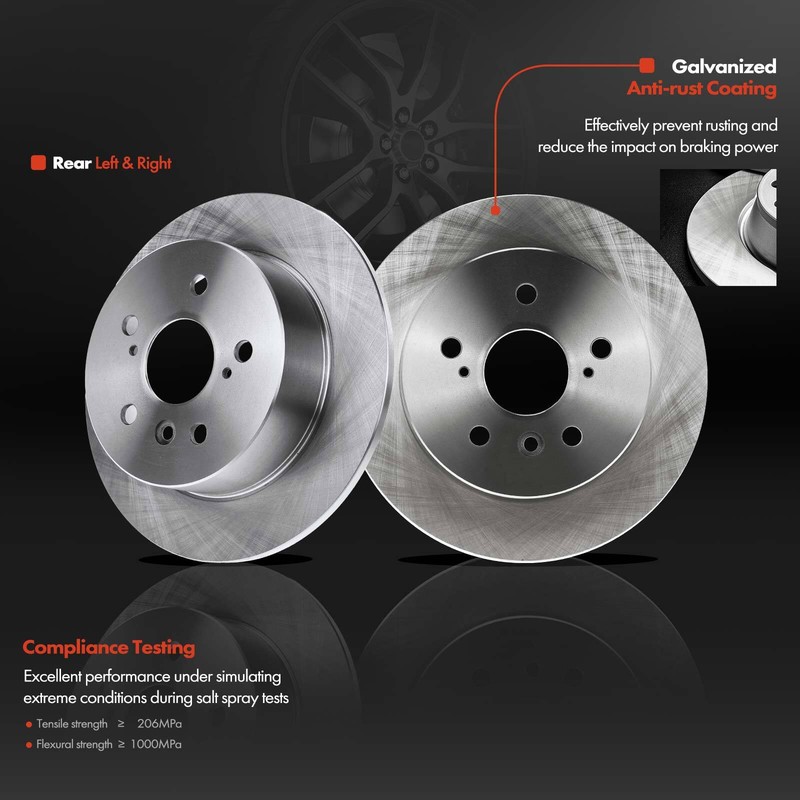 Rear Disc Brake Rotor & Pad + Caliper for Lexus ES350 Toyota Avalon Camry 07-12 gallery