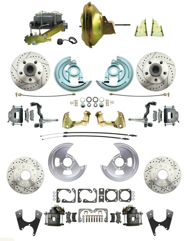 GM A, F, X Body Front & Rear 11″ Power Disc Brake Conversion Kit w/ Plates