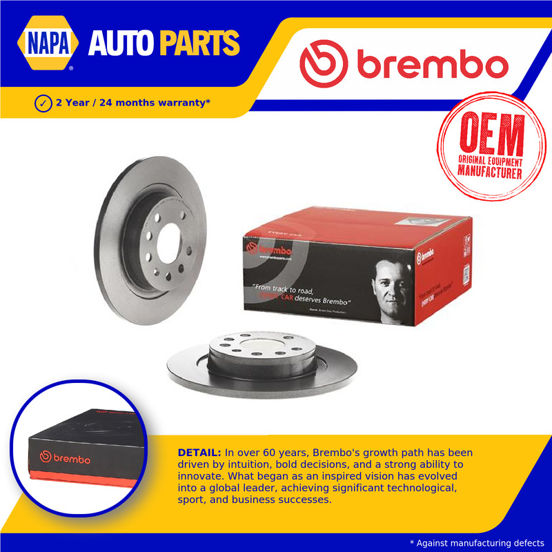 2x Brake Discs Pair Solid fits OPEL SIGNUM F48 2.0D Rear 03 to 04 Y20DTH 278mm