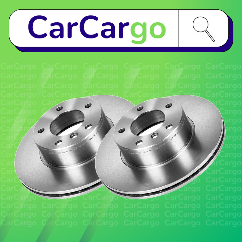 Premium Vented Front Brake Discs Pair BMW 5 Series 535i 1996-1998 296 mm